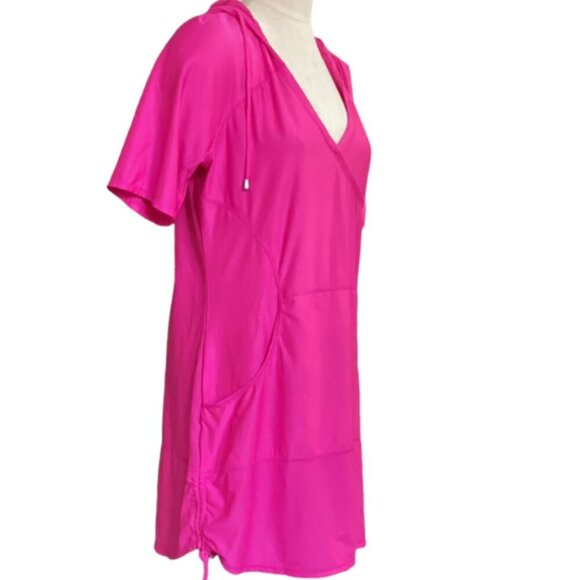 Free Country Athleisure Hoodie Tunic Dress Plus Sz XXL/20 Pink #106K - Picture 2 of 8